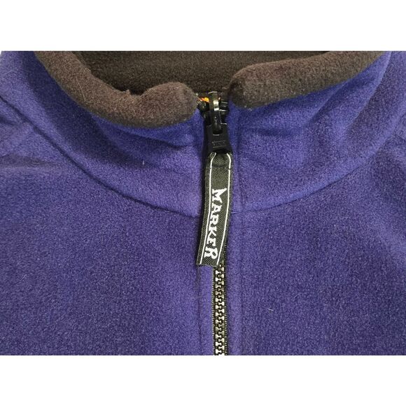 2002 WINTER OLYMPICS FLEECE VEST MENS LARGE PURPLE SALT LAKE FULL ZIP MARKER - Picture 3 of 6